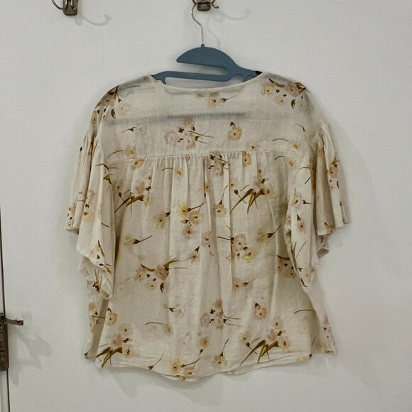 NWOT Madewell Flutter-Sleeve Rhyme Top in Floral Print - Picture 7 of 8